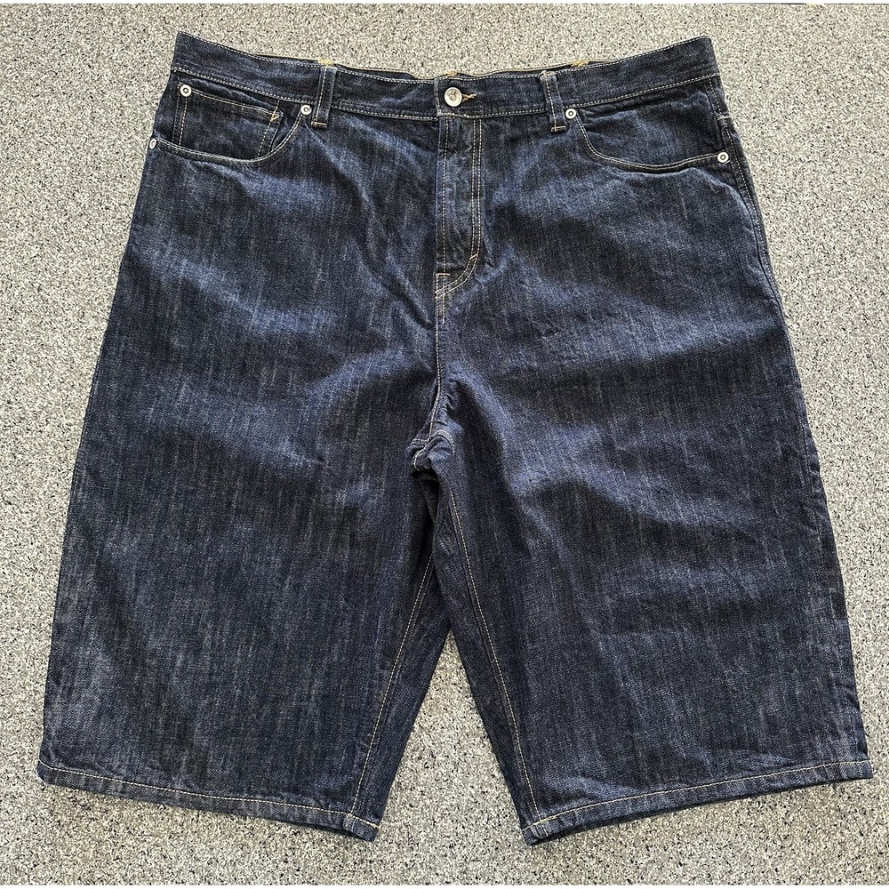 Sean John‎ Jean Shorts Mens 42 Vintage Y2K Baggy Oversized Dark Wash 16" Inseam